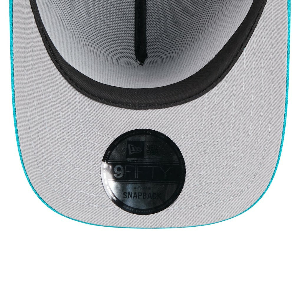Miami Dolphins New Era 2025 NFL Draft A-Frame 9FIFTY Snapback Hat - Black/Aqua discount