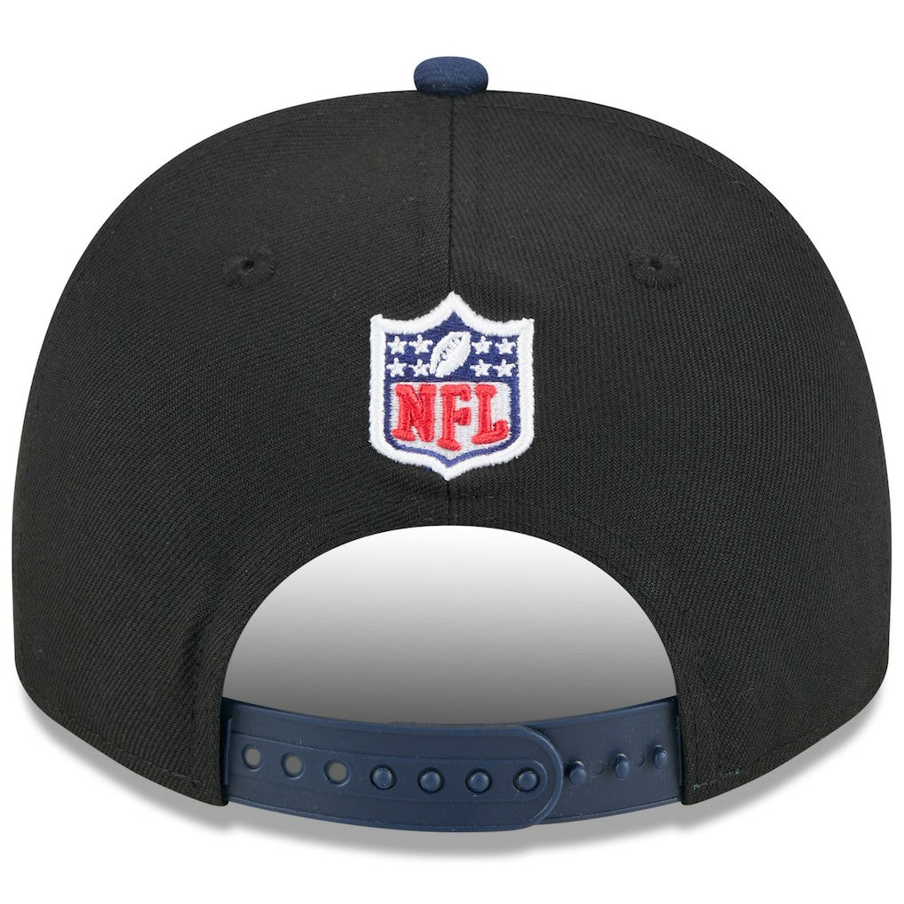 Seattle Seahawks New Era 2025 NFL Draft A-Frame 9FIFTY Snapback Hat - Black/College Navy discount