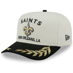 New Orleans Saints New Era 2025 NFL Draft A-Frame 9FIFTY Snapback Hat - Cream/Black sale