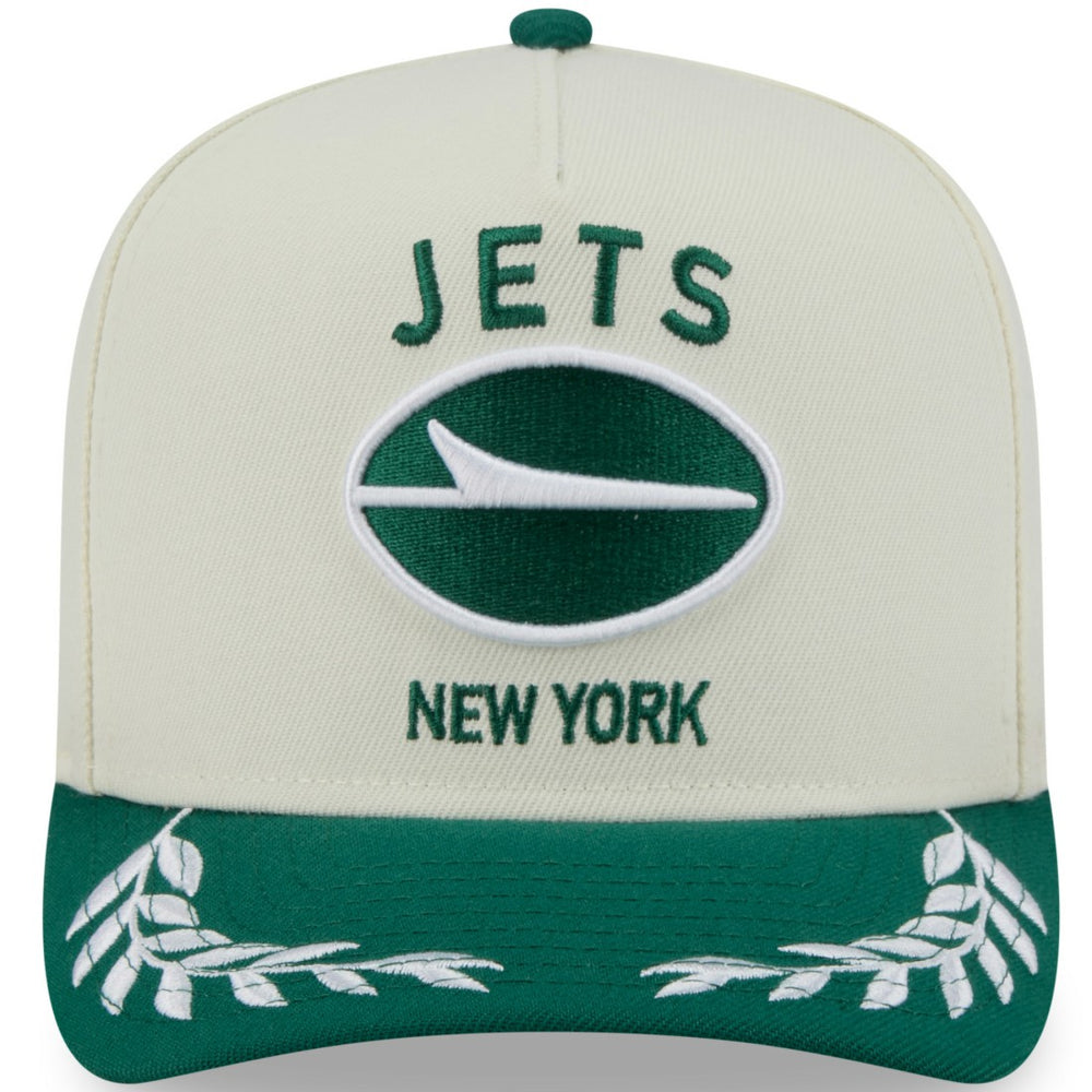 New York Jets New Era 2025 NFL Draft A-Frame 9FIFTY Snapback Hat - Cream/Green cheap