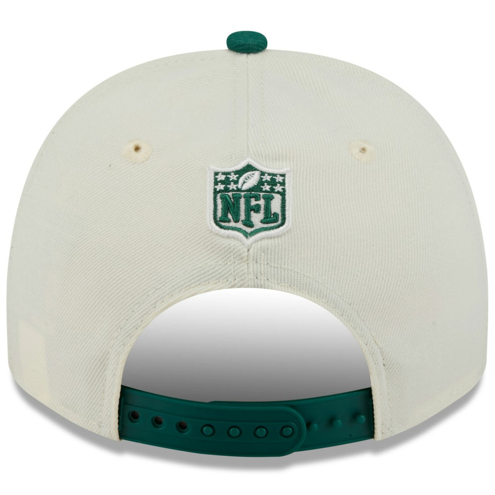 New York Jets New Era 2025 NFL Draft A-Frame 9FIFTY Snapback Hat - Cream/Green cheap