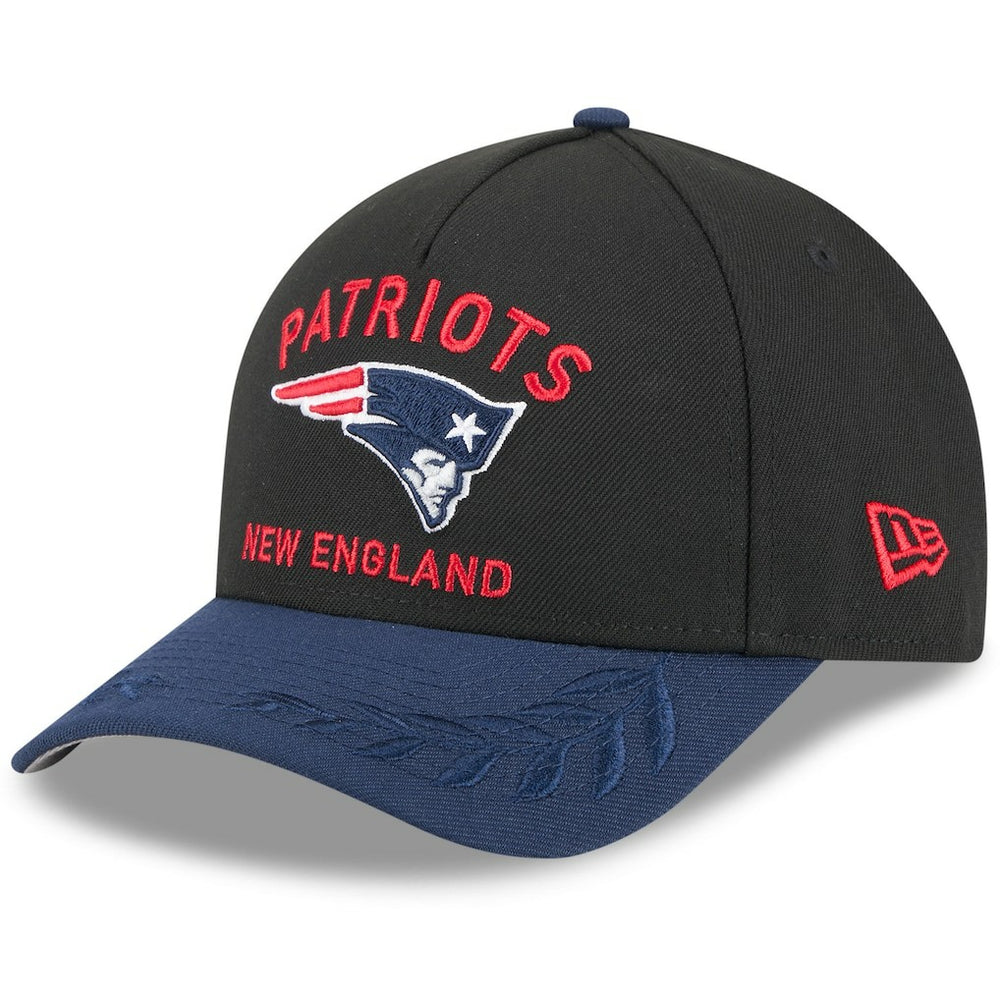 New England Patriots New Era 2025 NFL Draft 9FORTY A-Frame M-Crown Adjustable Hat - Black/Navy for sale
