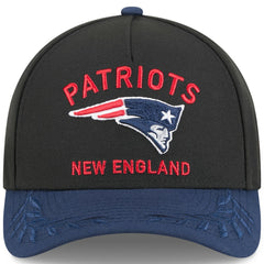 New England Patriots New Era 2025 NFL Draft 9FORTY A-Frame M-Crown Adjustable Hat - Black/Navy for sale