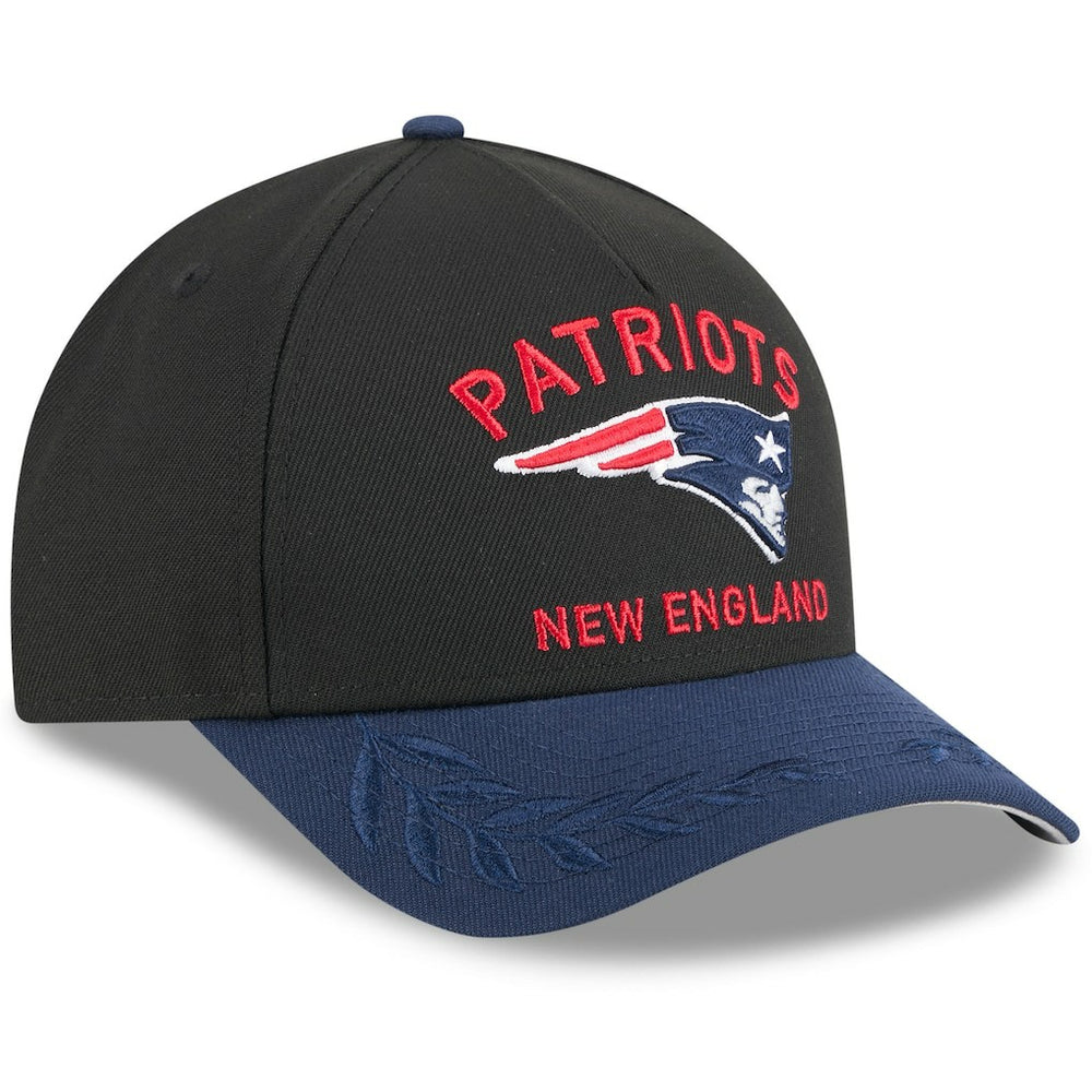 New England Patriots New Era 2025 NFL Draft 9FORTY A-Frame M-Crown Adjustable Hat - Black/Navy for sale