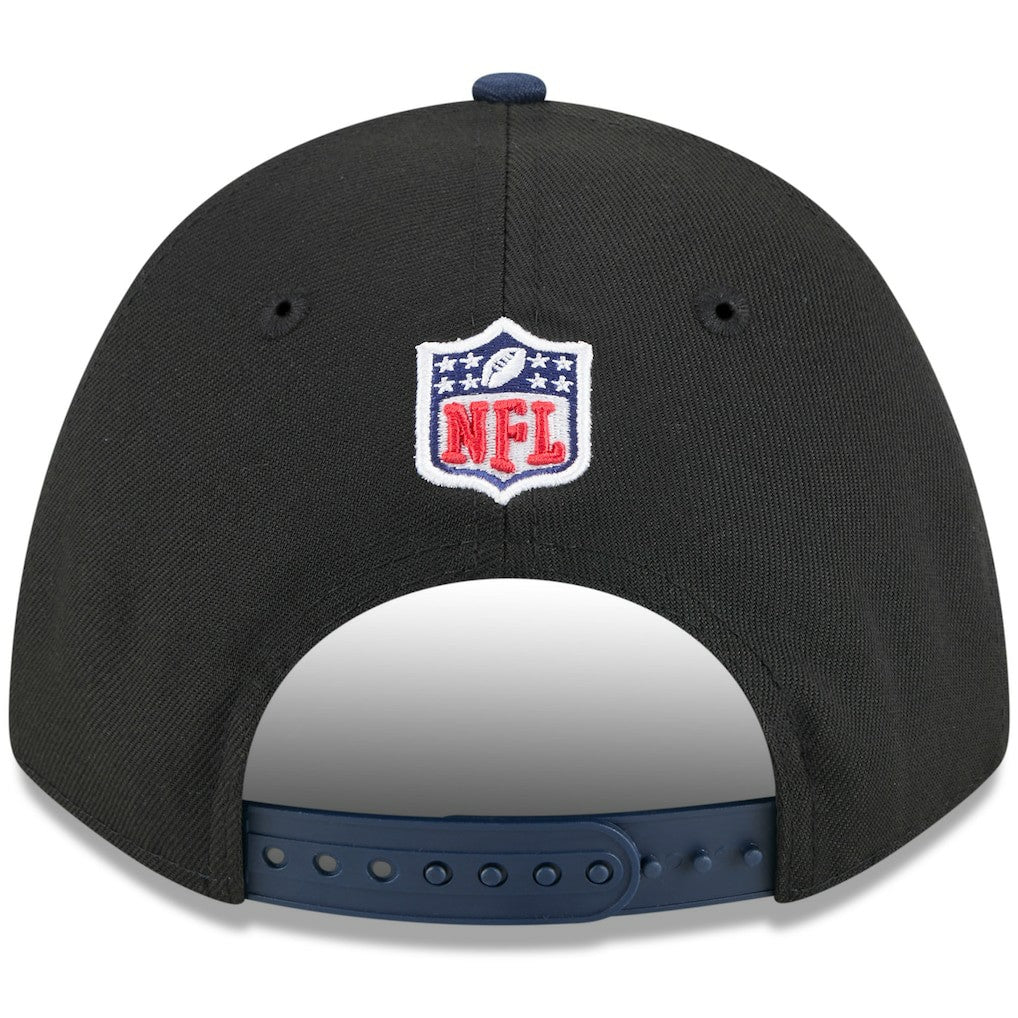New England Patriots New Era 2025 NFL Draft 9FORTY A-Frame M-Crown Adjustable Hat - Black/Navy for sale
