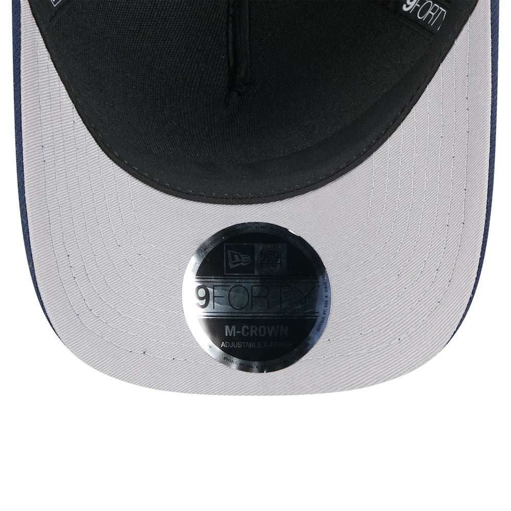 New England Patriots New Era 2025 NFL Draft 9FORTY A-Frame M-Crown Adjustable Hat - Black/Navy for sale