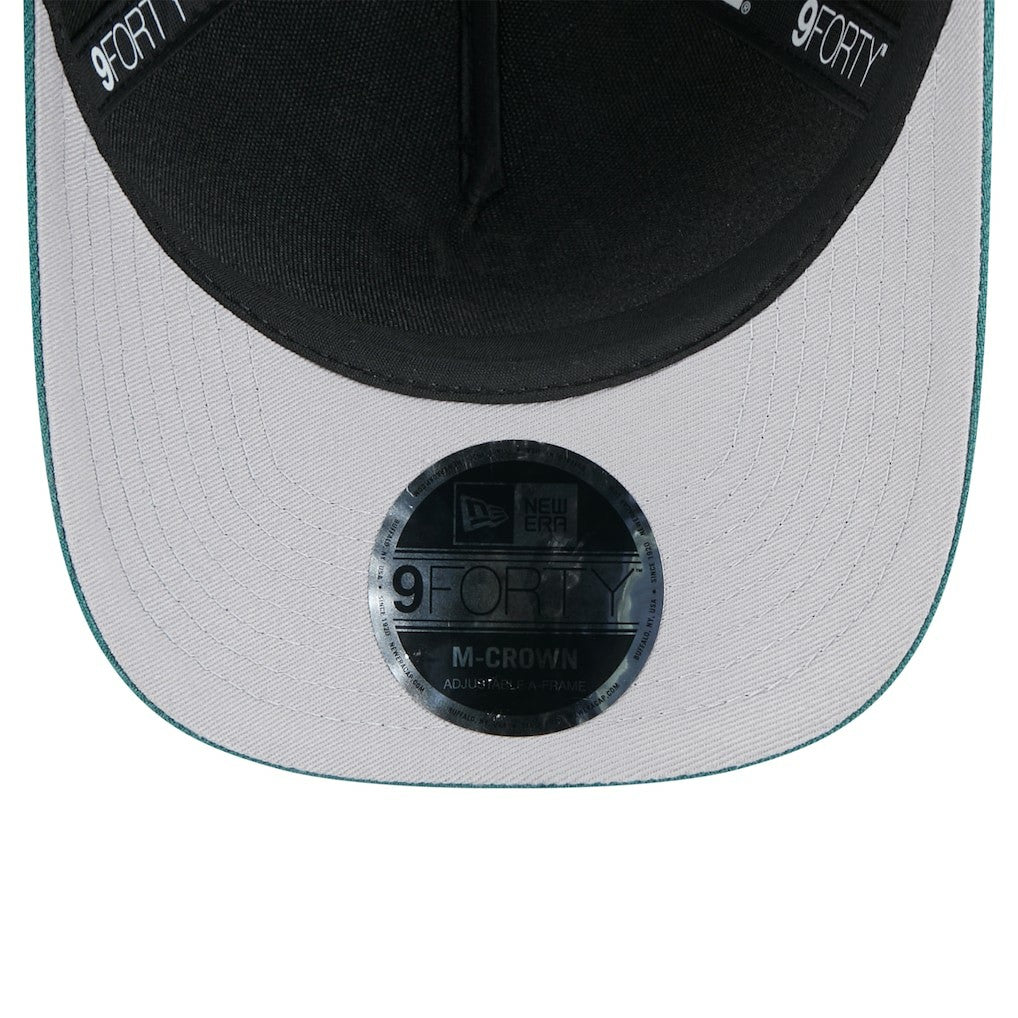 Philadelphia Eagles New Era 2025 NFL Draft 9FORTY A-Frame M-Crown Adjustable Hat - Black/Midnight Green sale