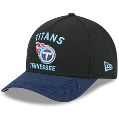 Tennessee Titans New Era 2025 NFL Draft 9FORTY A-Frame M-Crown Adjustable Hat - Black/Navy outlet