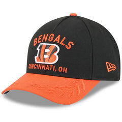 Cincinnati Bengals New Era 2025 NFL Draft 9FORTY A-Frame M-Crown Adjustable Hat - Black/Orange outlet