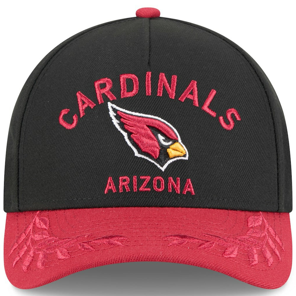 Arizona Cardinals New Era 2025 NFL Draft 9FORTY A-Frame M-Crown Adjustable Hat - Black/Cardinal discount