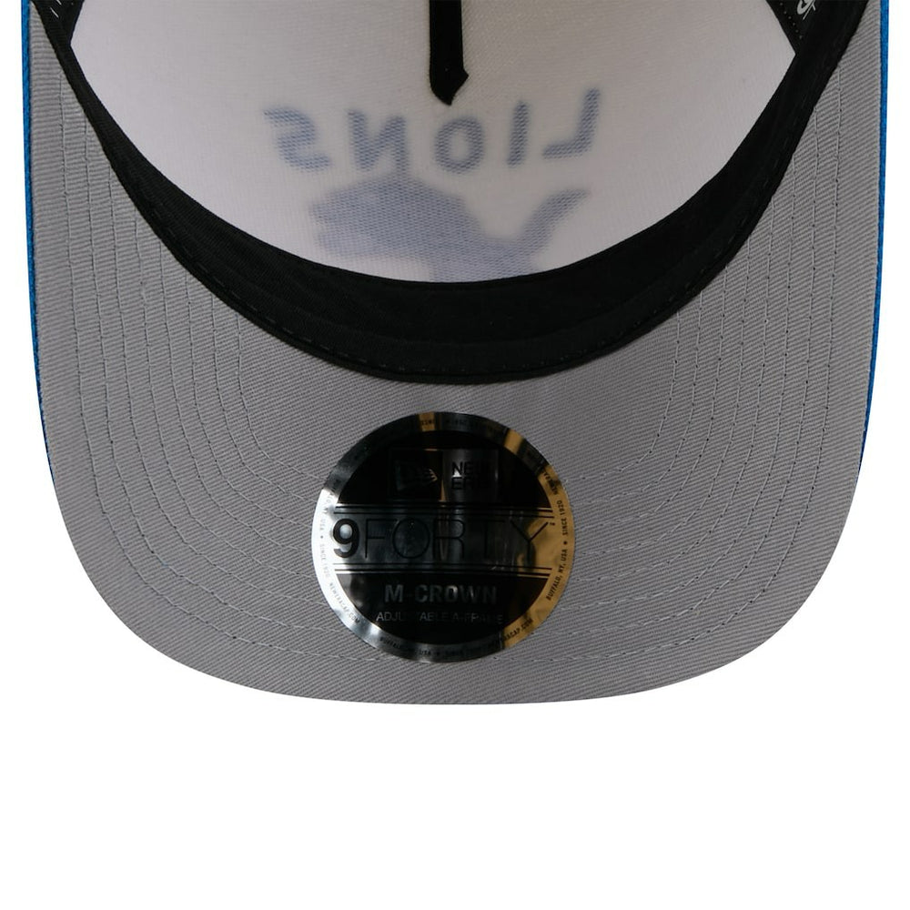 Detroit Lions New Era 2025 NFL Draft 9FORTY A-Frame M-Crown Adjustable Hat - Cream/Blue on sale