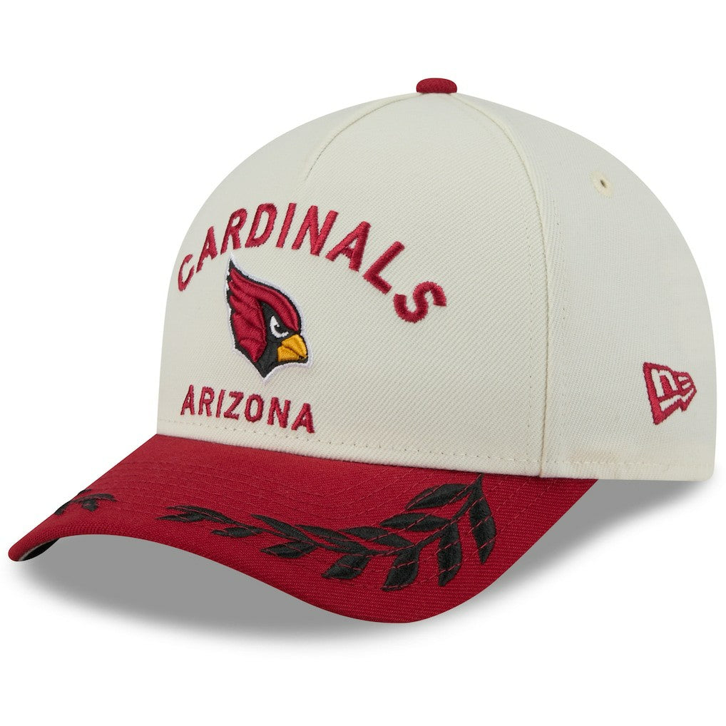 Arizona Cardinals New Era 2025 NFL Draft 9FORTY A-Frame M-Crown Adjustable Hat - Cream/Cardinal sale