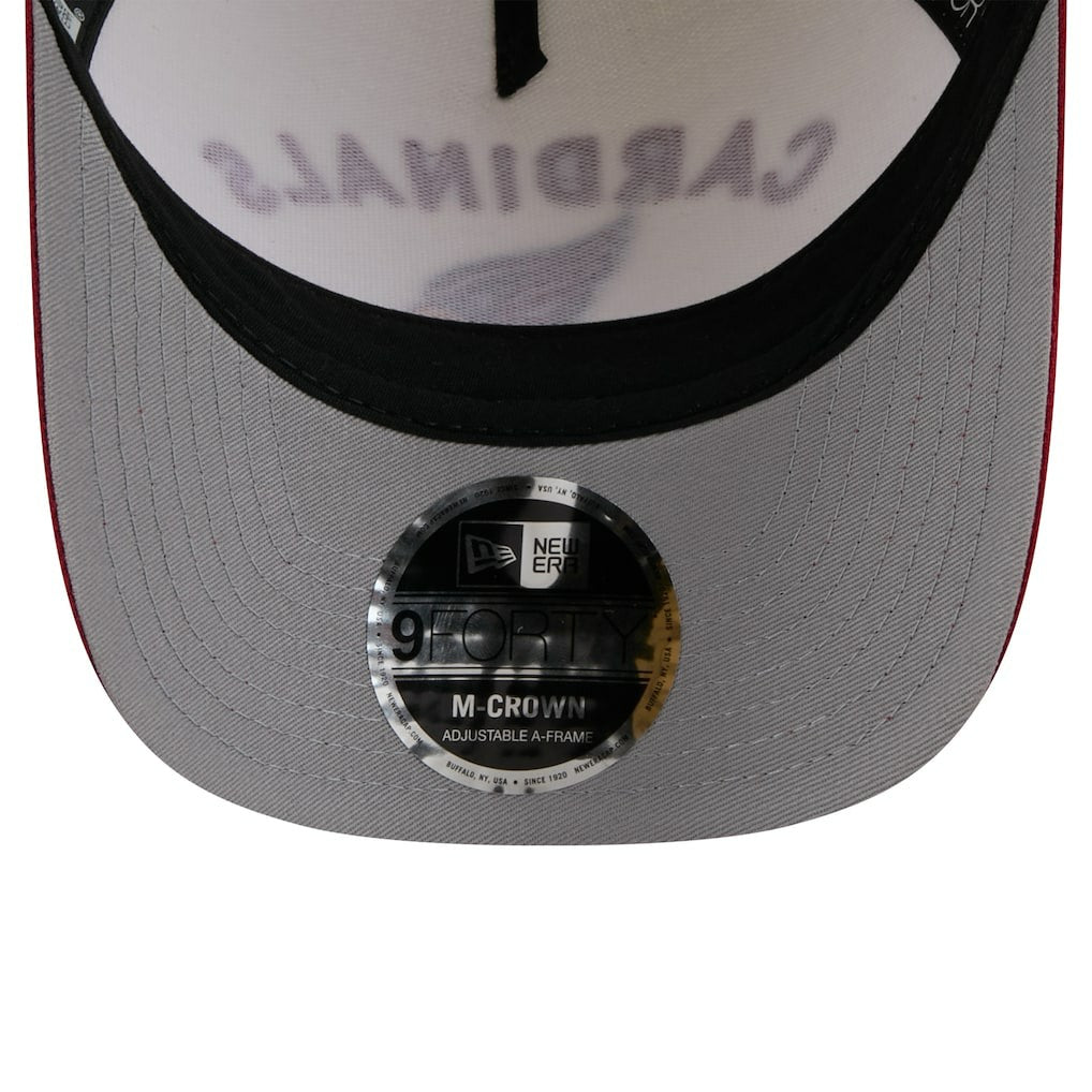 Arizona Cardinals New Era 2025 NFL Draft 9FORTY A-Frame M-Crown Adjustable Hat - Cream/Cardinal sale