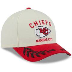 Kansas City Chiefs New Era 2025 NFL Draft 9FORTY A-Frame M-Crown Adjustable Hat - Cream/Red sale