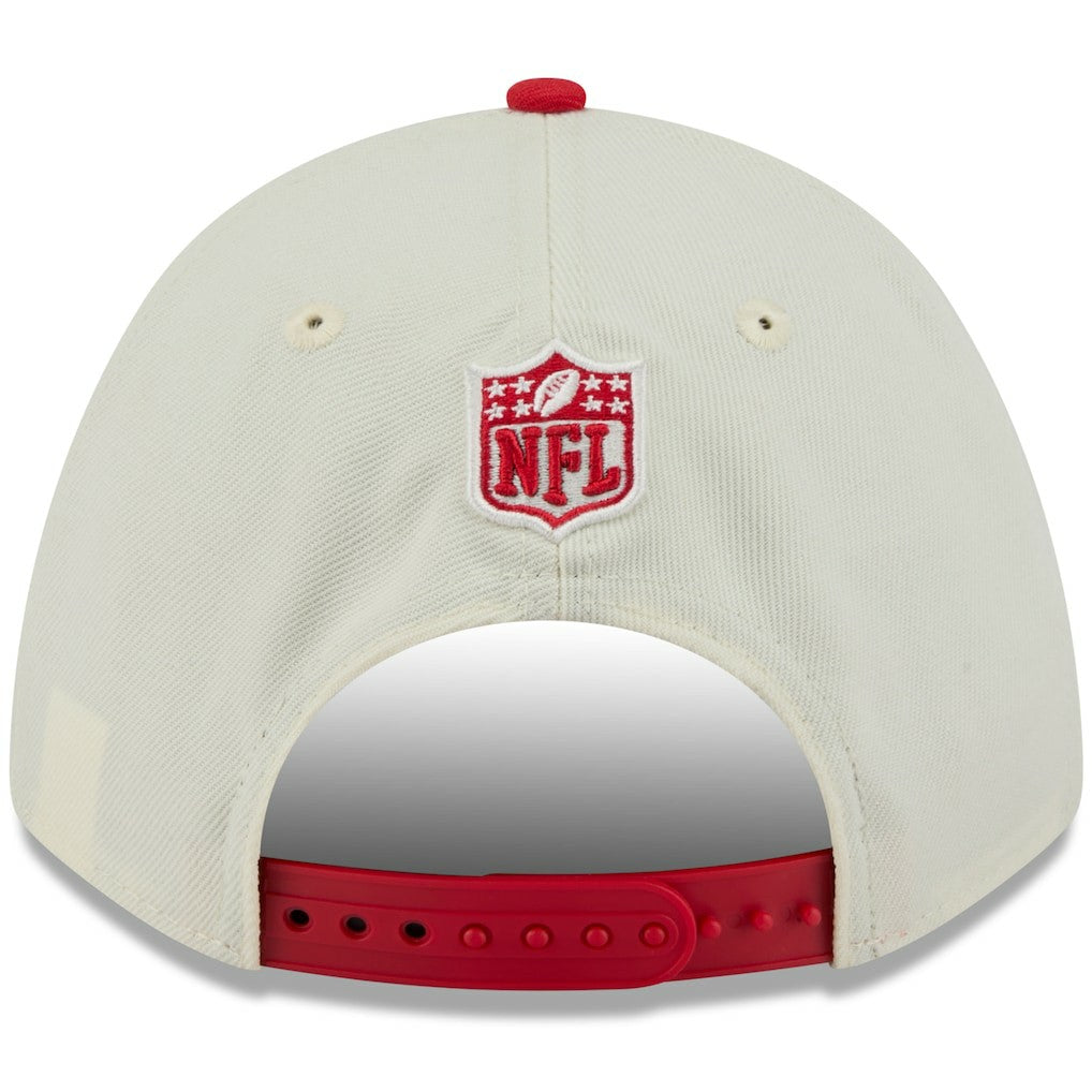 Kansas City Chiefs New Era 2025 NFL Draft 9FORTY A-Frame M-Crown Adjustable Hat - Cream/Red sale