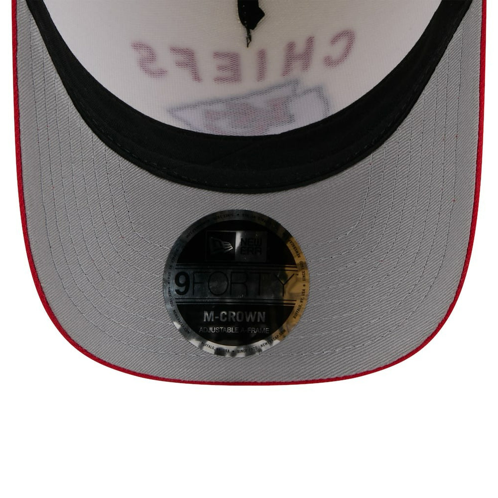 Kansas City Chiefs New Era 2025 NFL Draft 9FORTY A-Frame M-Crown Adjustable Hat - Cream/Red sale