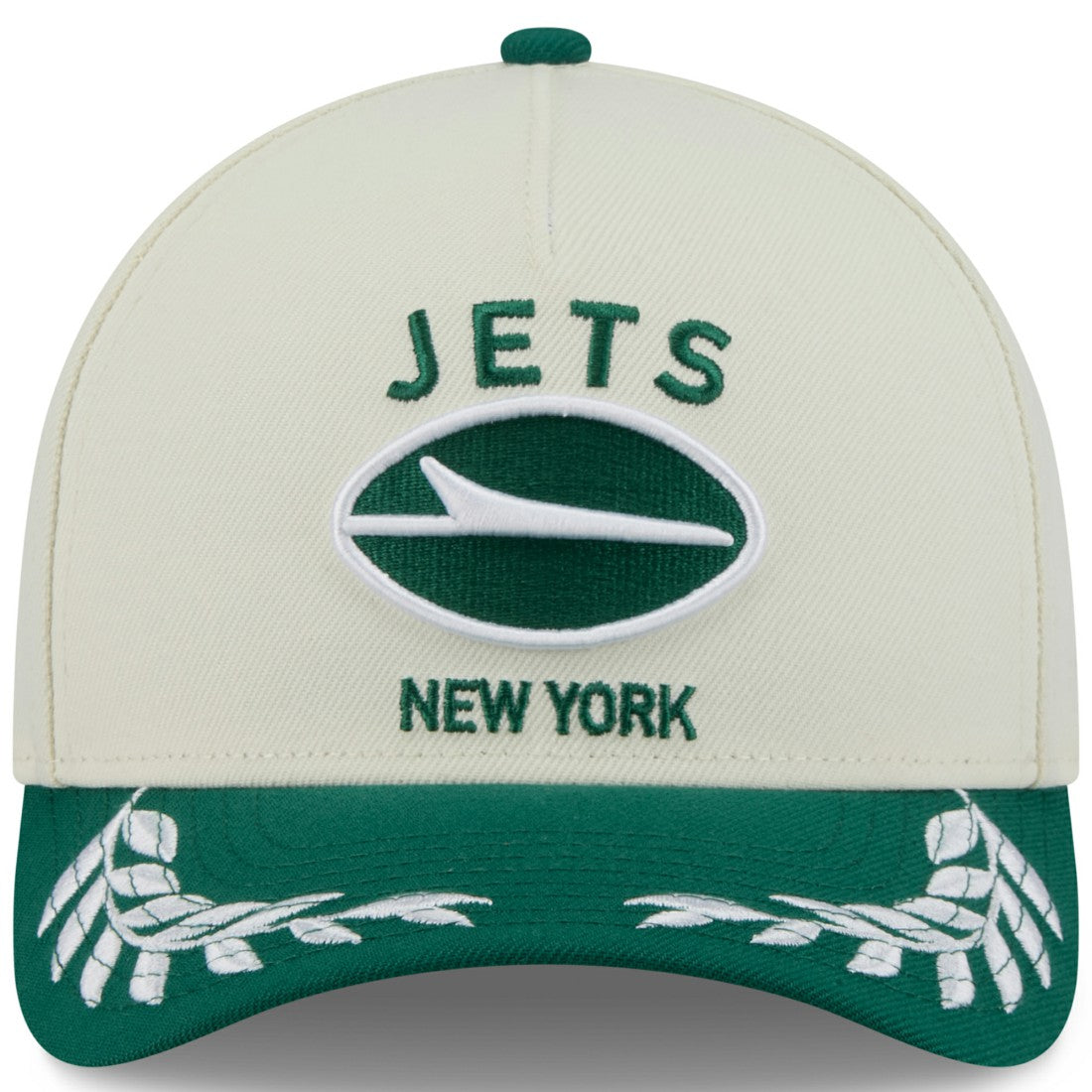 New York Jets New Era 2025 NFL Draft 9FORTY A-Frame M-Crown Adjustable Hat - Cream/Green online