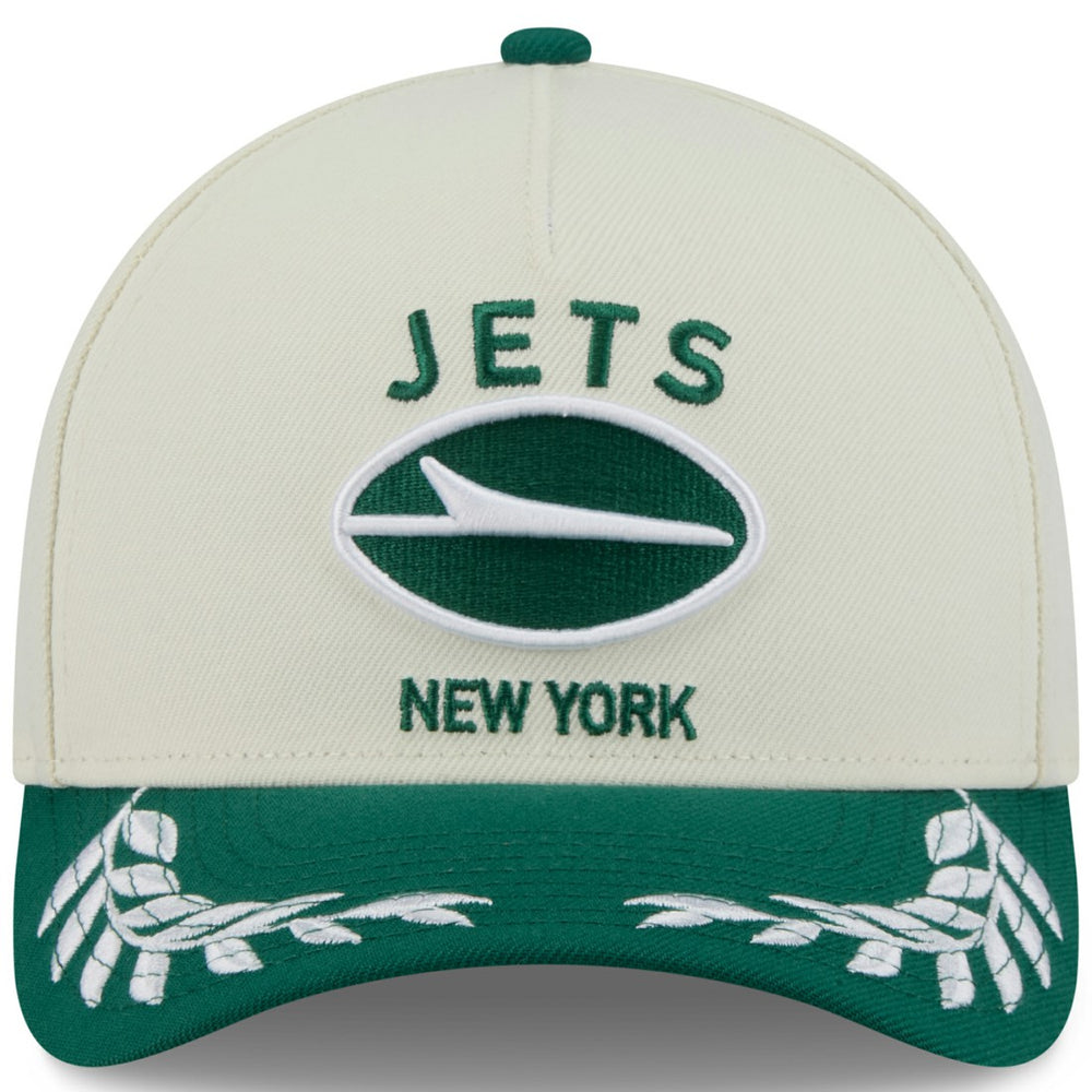 New York Jets New Era 2025 NFL Draft 9FORTY A-Frame M-Crown Adjustable Hat - Cream/Green online