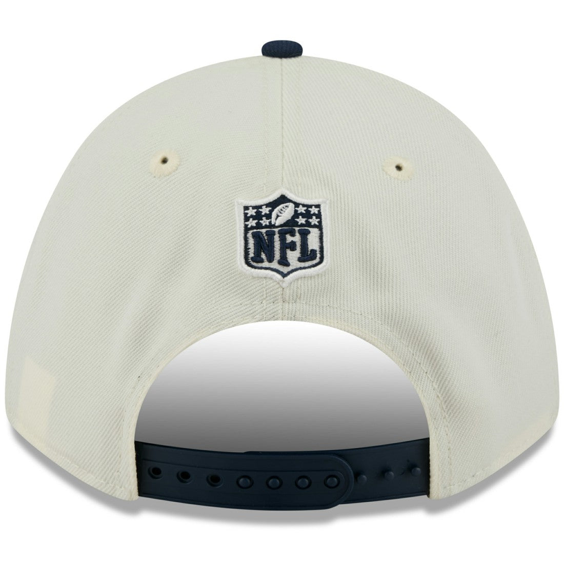Tennessee Titans New Era 2025 NFL Draft 9FORTY A-Frame M-Crown Adjustable Hat - Cream/Navy cheap