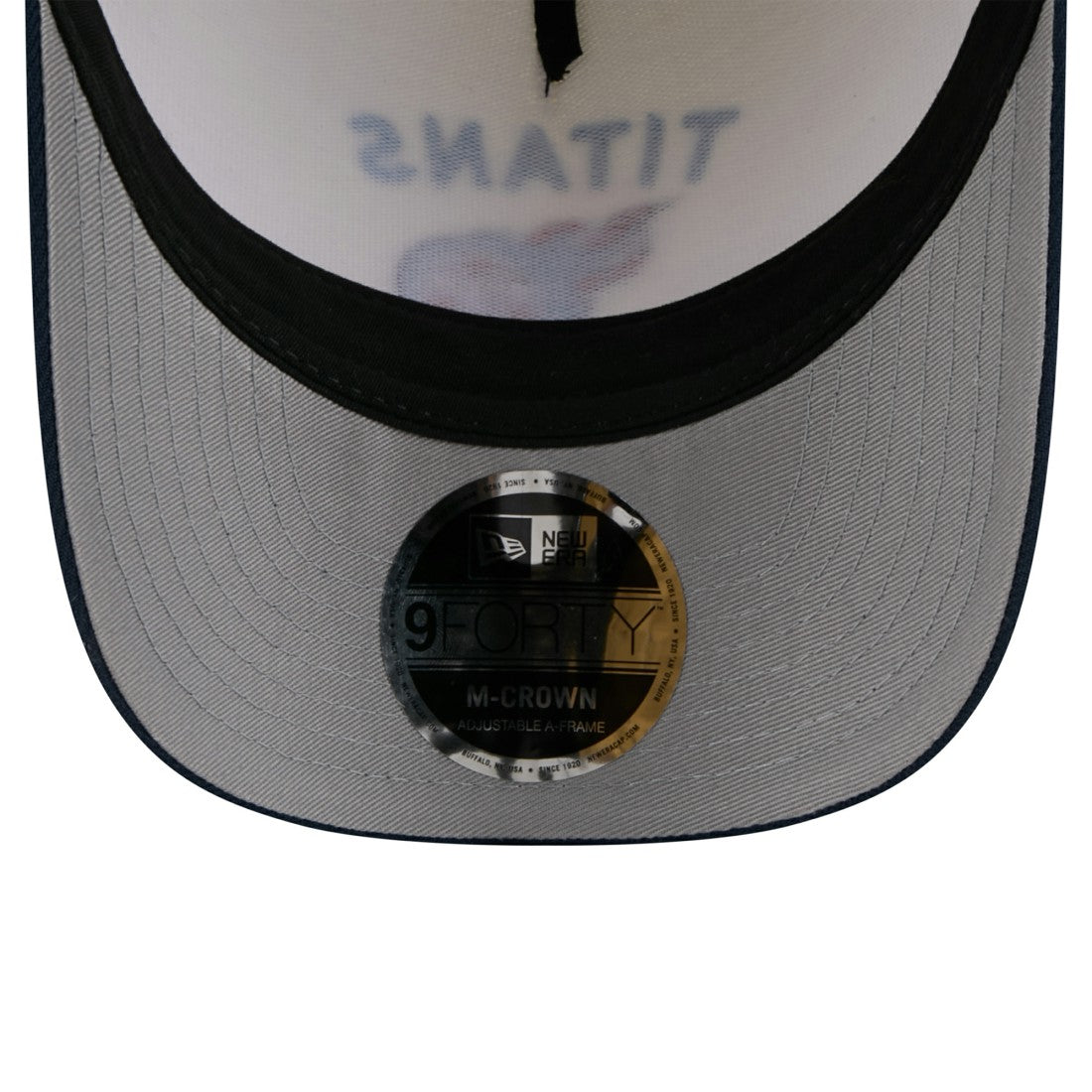 Tennessee Titans New Era 2025 NFL Draft 9FORTY A-Frame M-Crown Adjustable Hat - Cream/Navy cheap