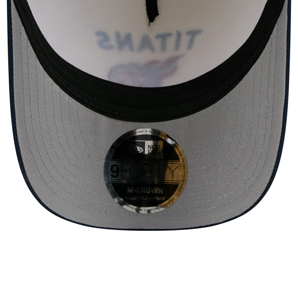 Tennessee Titans New Era 2025 NFL Draft 9FORTY A-Frame M-Crown Adjustable Hat - Cream/Navy cheap
