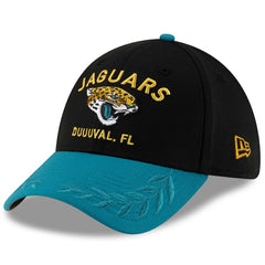 Jacksonville Jaguars New Era 2025 NFL Draft 39THIRTY Flex Hat - Black/Teal on sale