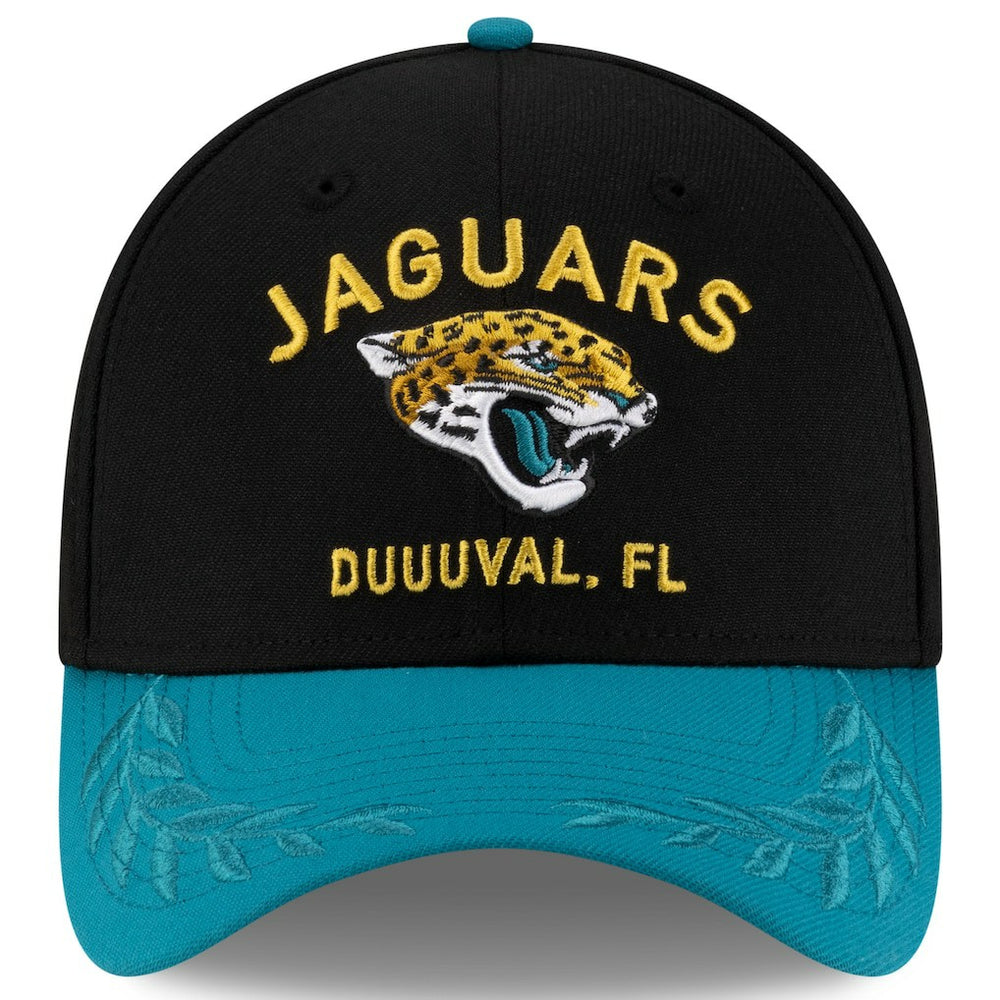 Jacksonville Jaguars New Era 2025 NFL Draft 39THIRTY Flex Hat - Black/Teal on sale