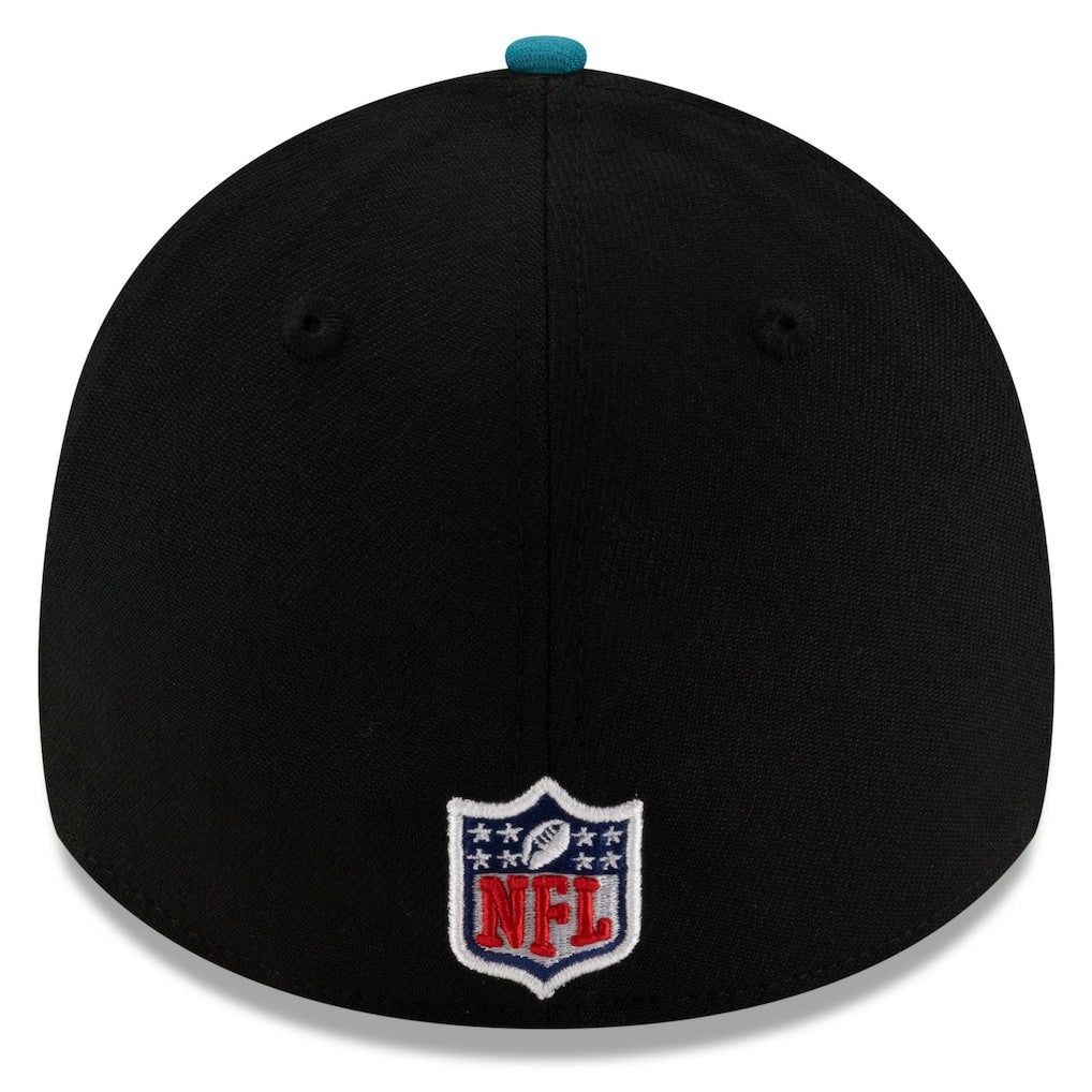 Jacksonville Jaguars New Era 2025 NFL Draft 39THIRTY Flex Hat - Black/Teal on sale
