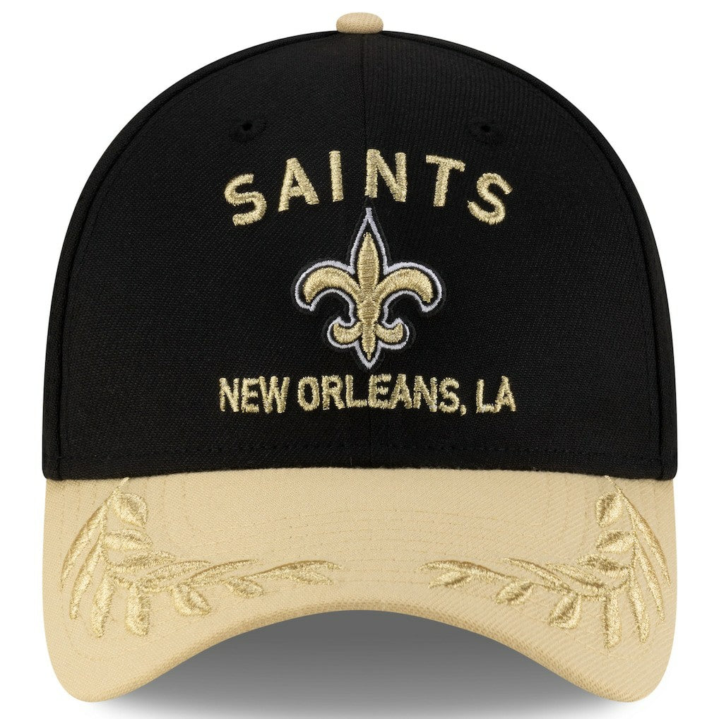 New Orleans Saints New Era 2025 NFL Draft 39THIRTY Flex Hat - Black/Gold on sale