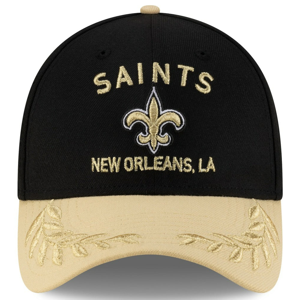 New Orleans Saints New Era 2025 NFL Draft 39THIRTY Flex Hat - Black/Gold on sale