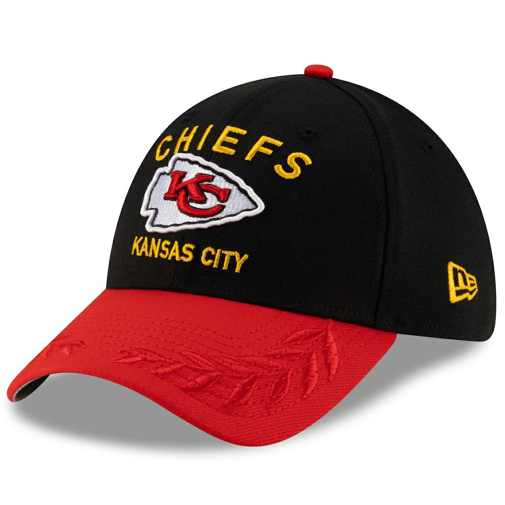 Kansas City Chiefs New Era 2025 NFL Draft 39THIRTY Flex Hat - Black/Red for sale