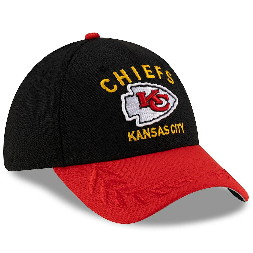 Kansas City Chiefs New Era 2025 NFL Draft 39THIRTY Flex Hat - Black/Red for sale