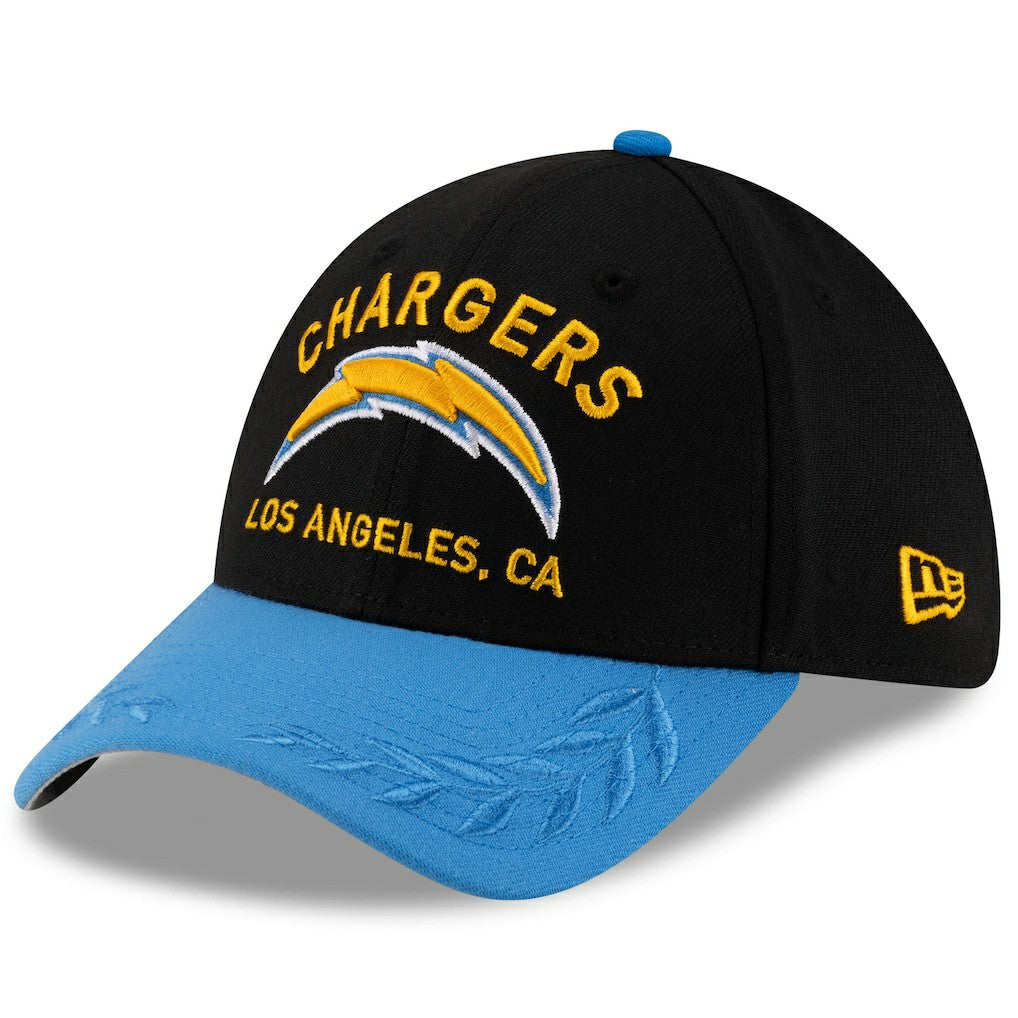 Los Angeles Chargers New Era 2025 NFL Draft 39THIRTY Flex Hat - Black/Powder Blue cheap