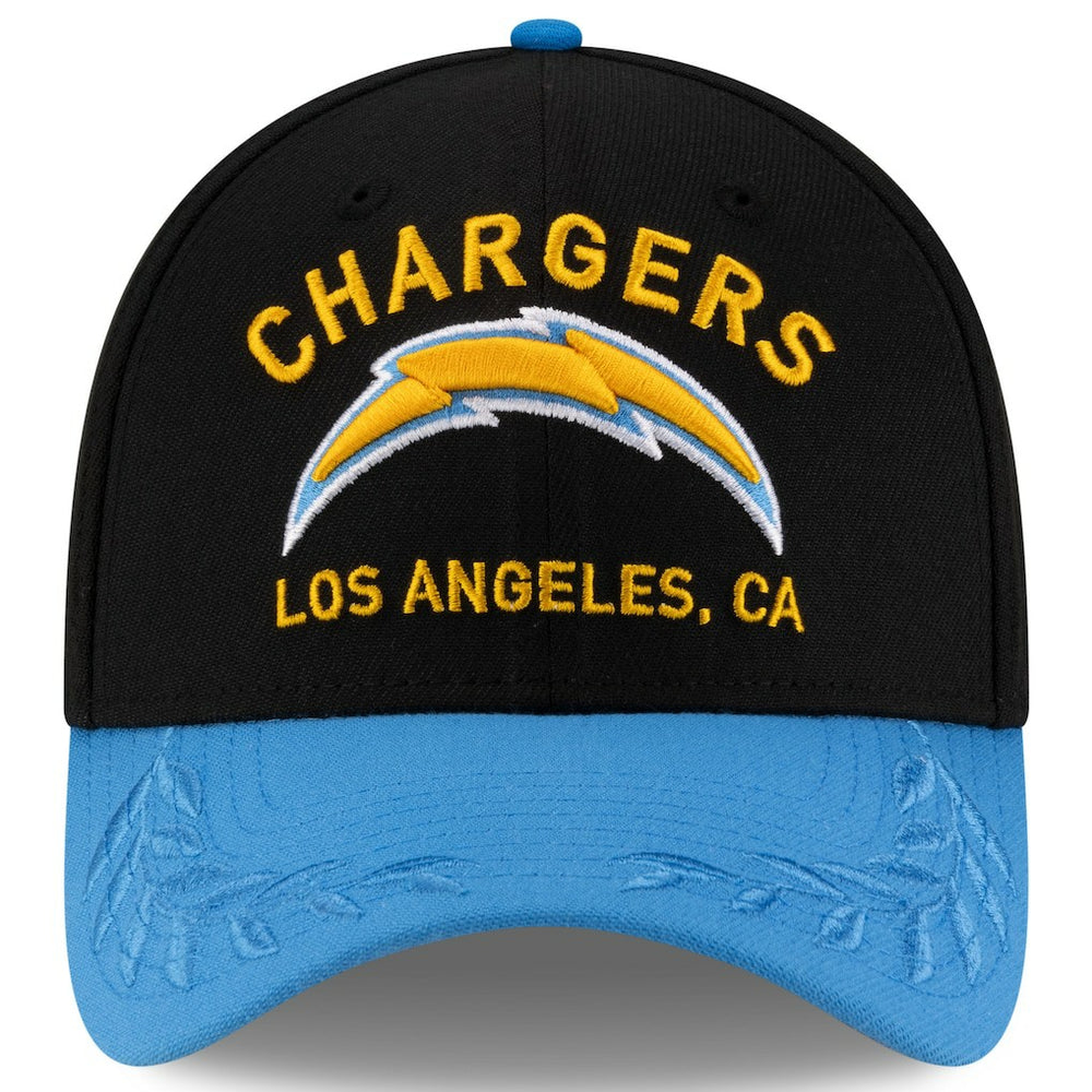 Los Angeles Chargers New Era 2025 NFL Draft 39THIRTY Flex Hat - Black/Powder Blue cheap