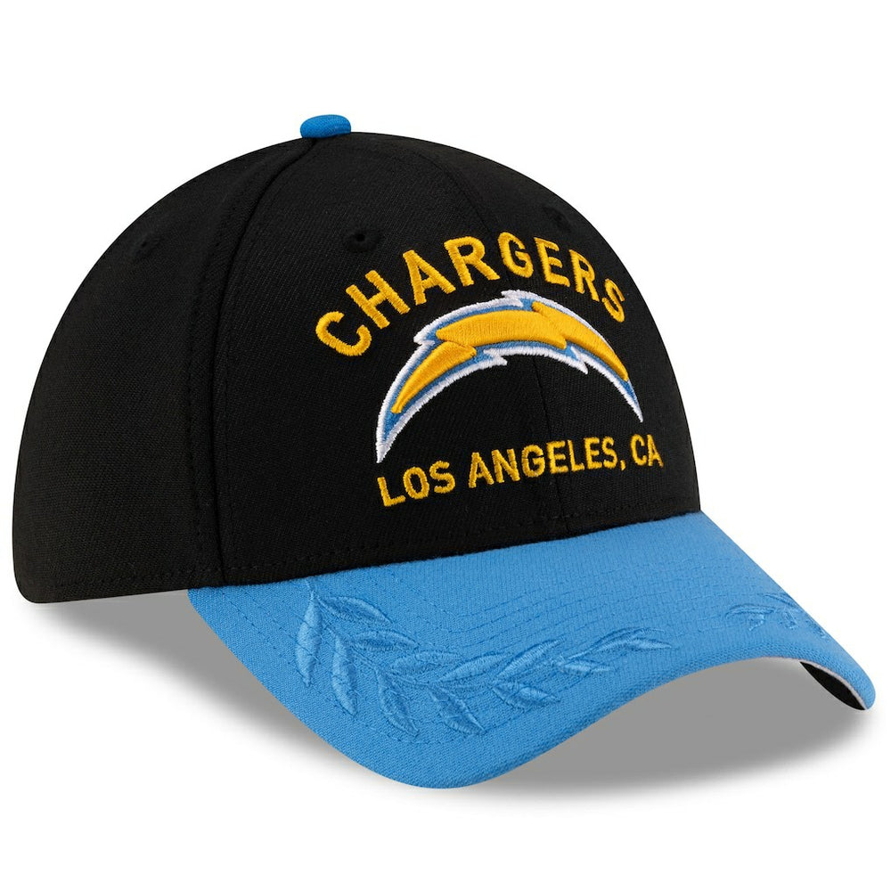 Los Angeles Chargers New Era 2025 NFL Draft 39THIRTY Flex Hat - Black/Powder Blue cheap