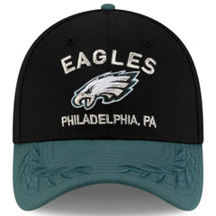 Philadelphia Eagles New Era 2025 NFL Draft 39THIRTY Flex Hat - Black/Midnight Green discount