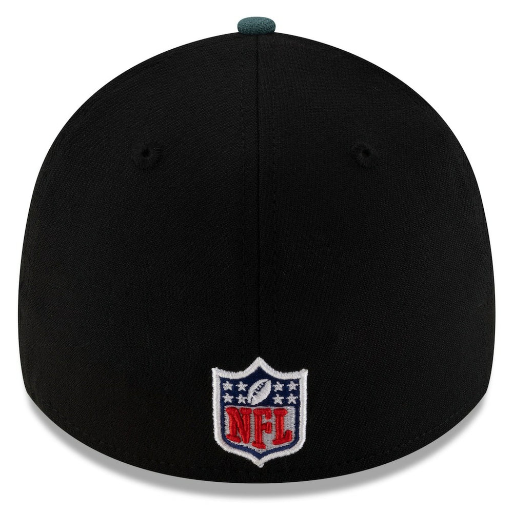Philadelphia Eagles New Era 2025 NFL Draft 39THIRTY Flex Hat - Black/Midnight Green discount