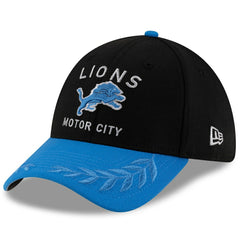 Detroit Lions New Era 2025 NFL Draft 39THIRTY Flex Hat - Black/Blue outlet