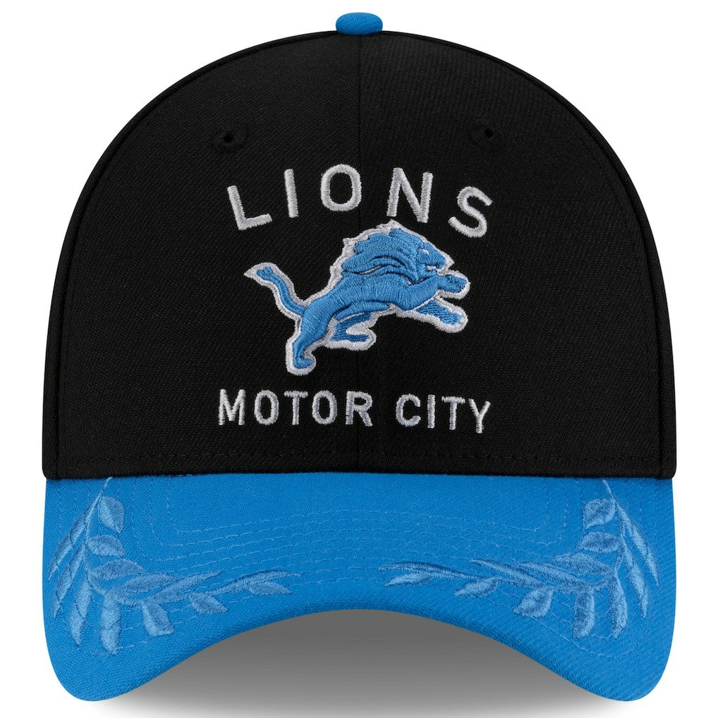 Detroit Lions New Era 2025 NFL Draft 39THIRTY Flex Hat - Black/Blue outlet