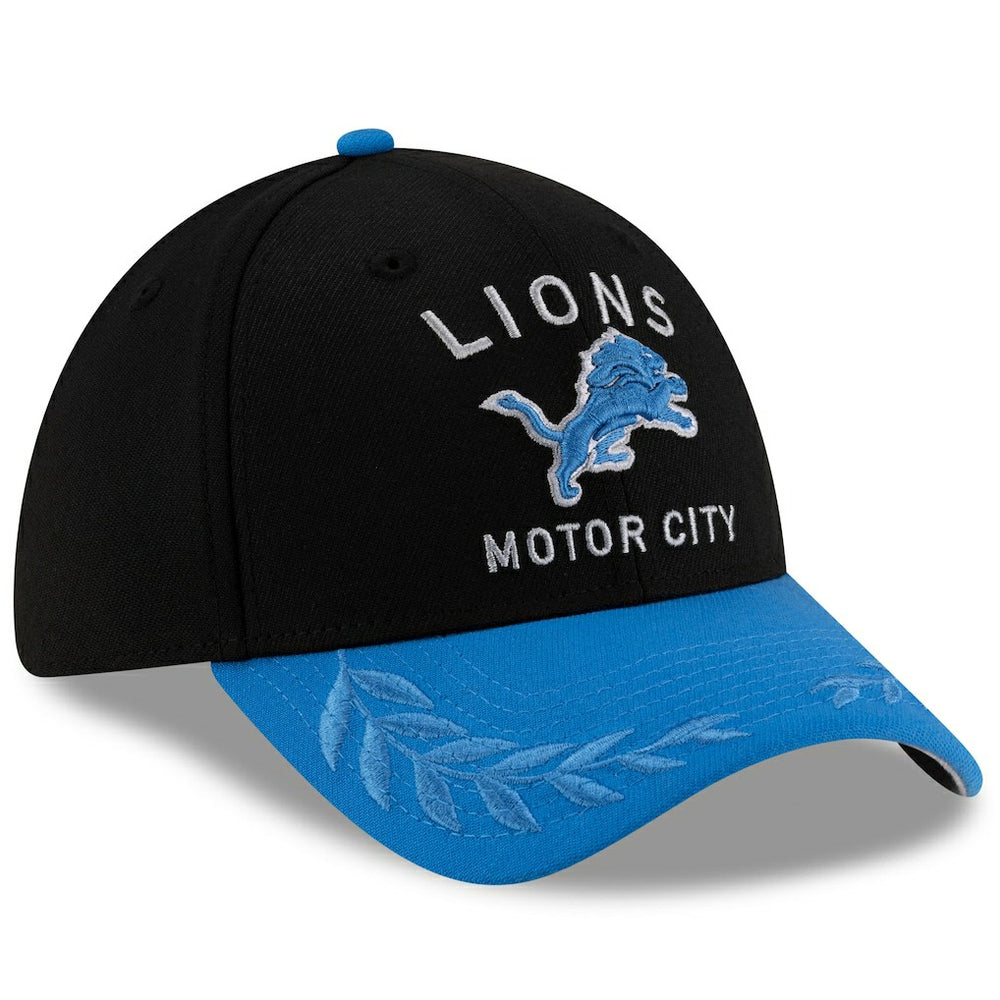 Detroit Lions New Era 2025 NFL Draft 39THIRTY Flex Hat - Black/Blue outlet
