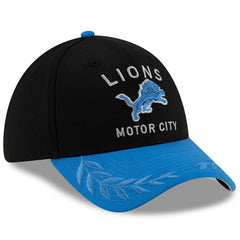 Detroit Lions New Era 2025 NFL Draft 39THIRTY Flex Hat - Black/Blue outlet