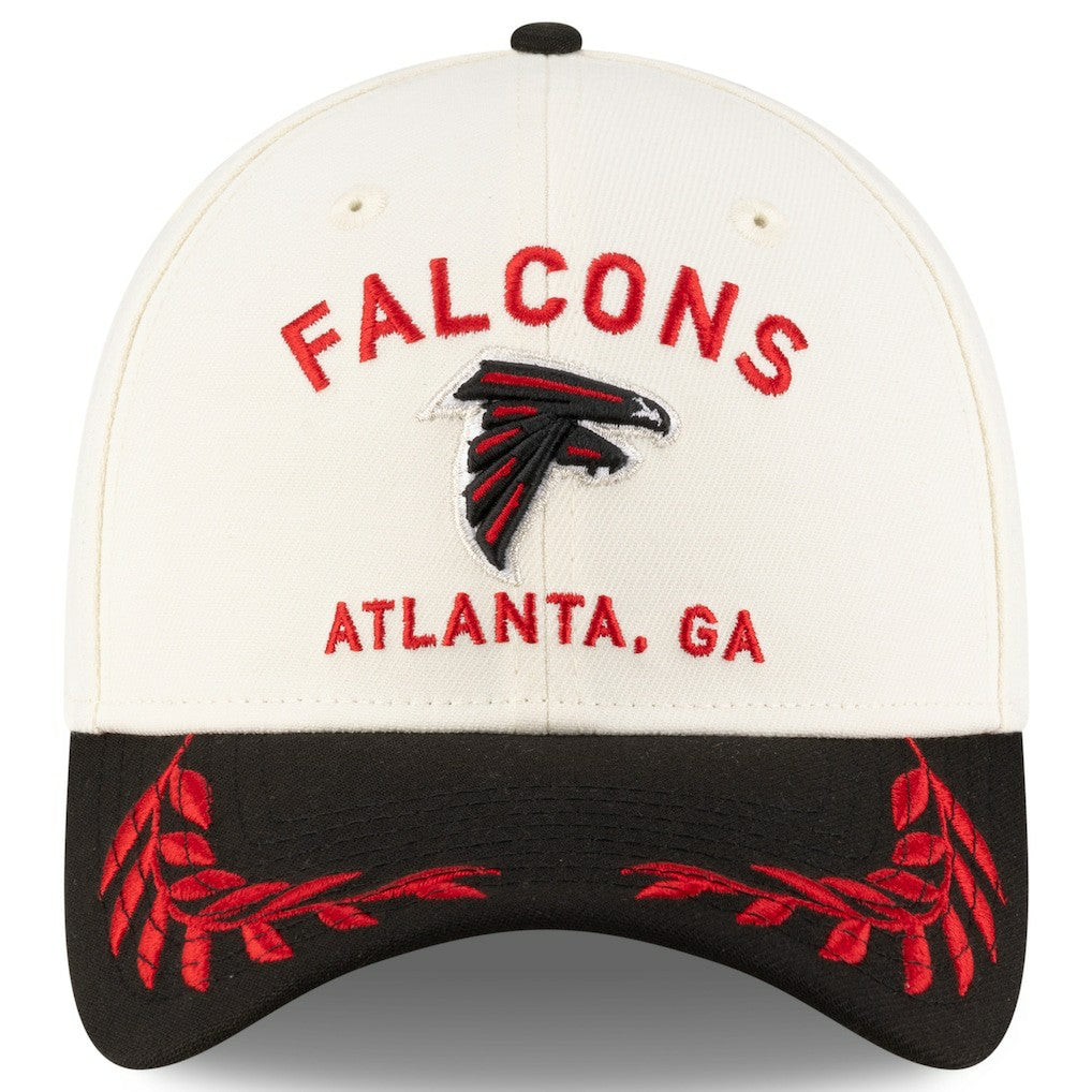 Atlanta Falcons New Era 2025 NFL Draft 39THIRTY Flex Hat - Cream/Black sale