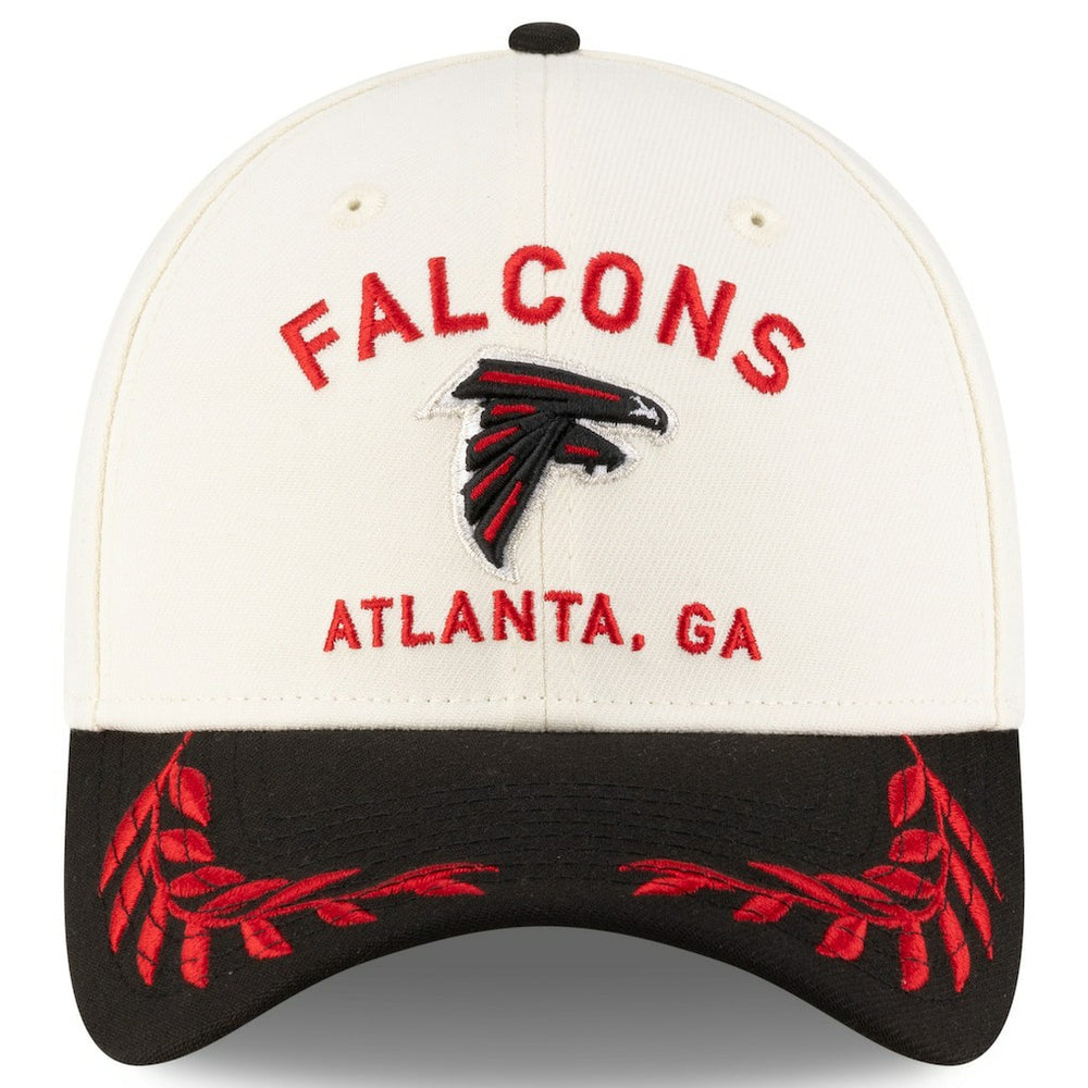Atlanta Falcons New Era 2025 NFL Draft 39THIRTY Flex Hat - Cream/Black sale