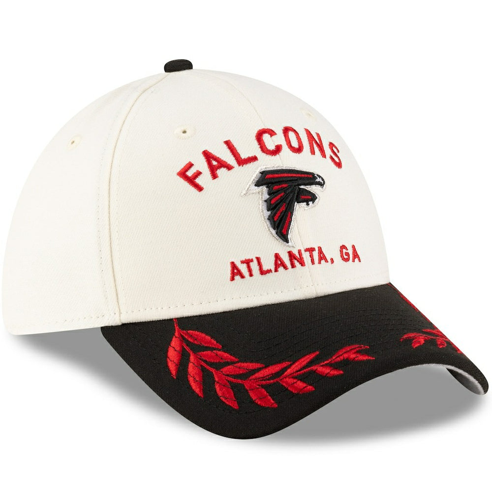 Atlanta Falcons New Era 2025 NFL Draft 39THIRTY Flex Hat - Cream/Black sale