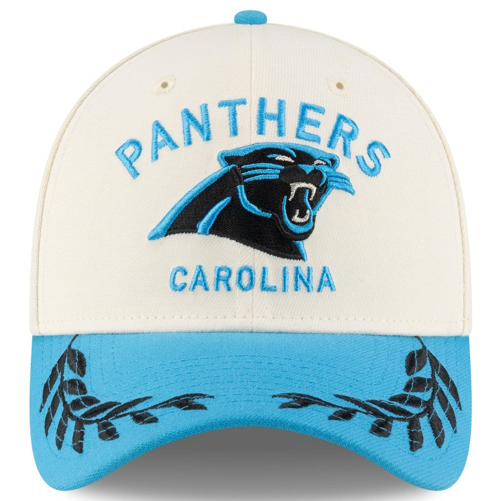Carolina Panthers New Era 2025 NFL Draft 39THIRTY Flex Hat - Cream/Blue for sale