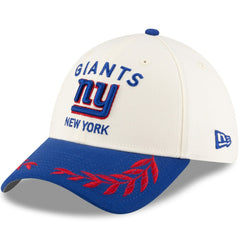 New York Giants New Era 2025 NFL Draft 39THIRTY Flex Hat - Cream/Royal on sale
