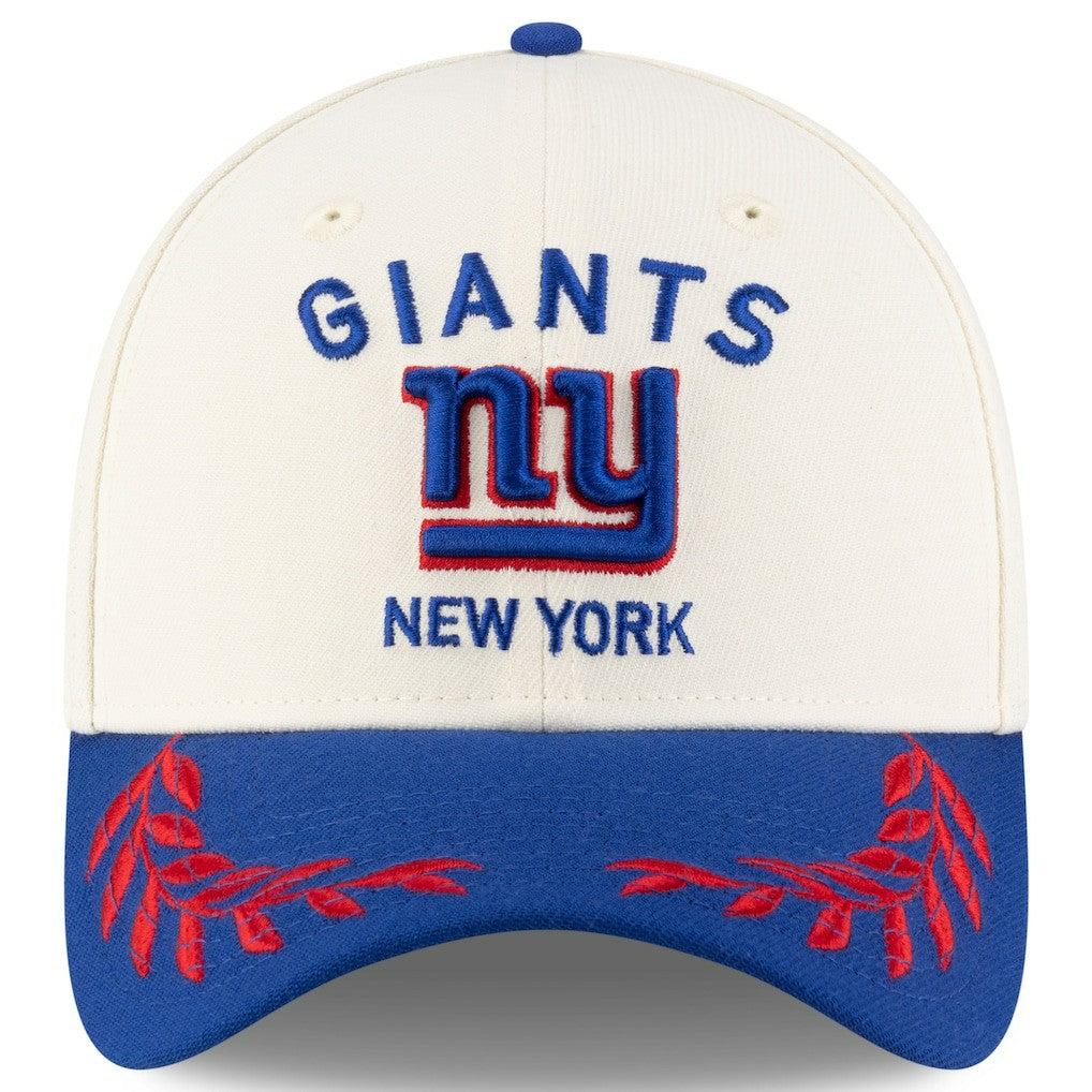 New York Giants New Era 2025 NFL Draft 39THIRTY Flex Hat - Cream/Royal on sale