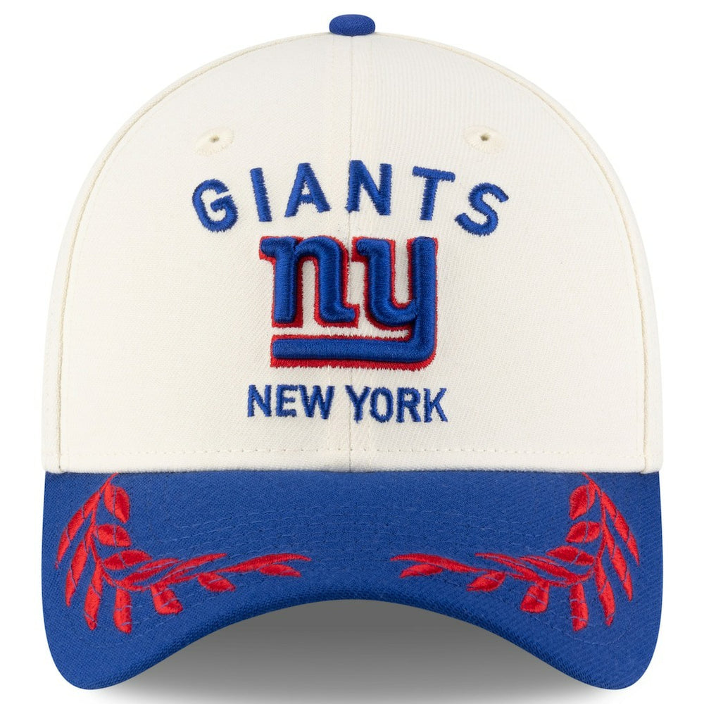 New York Giants New Era 2025 NFL Draft 39THIRTY Flex Hat - Cream/Royal on sale