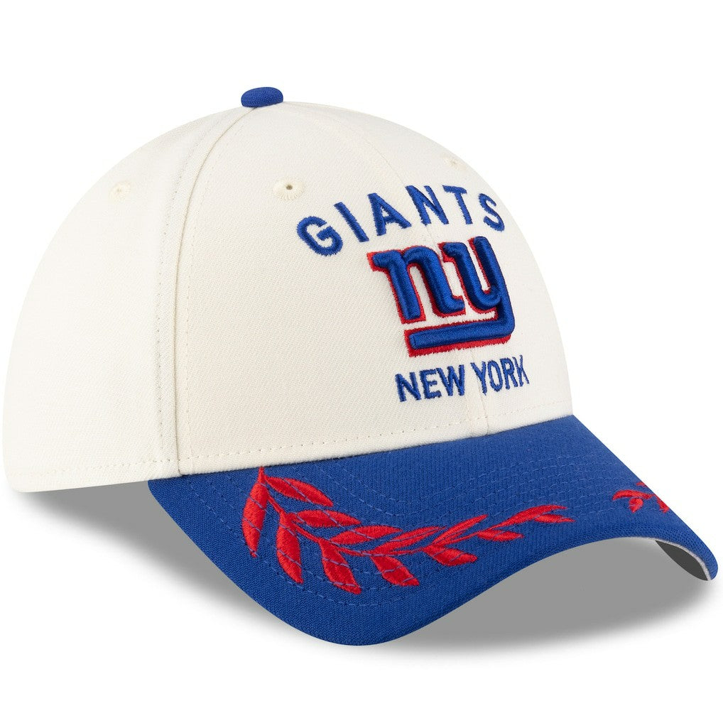 New York Giants New Era 2025 NFL Draft 39THIRTY Flex Hat - Cream/Royal on sale