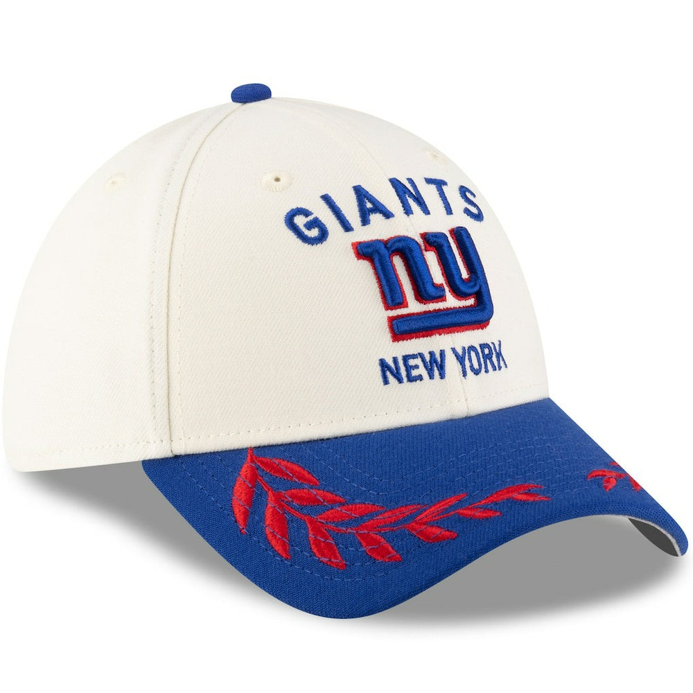 New York Giants New Era 2025 NFL Draft 39THIRTY Flex Hat - Cream/Royal on sale